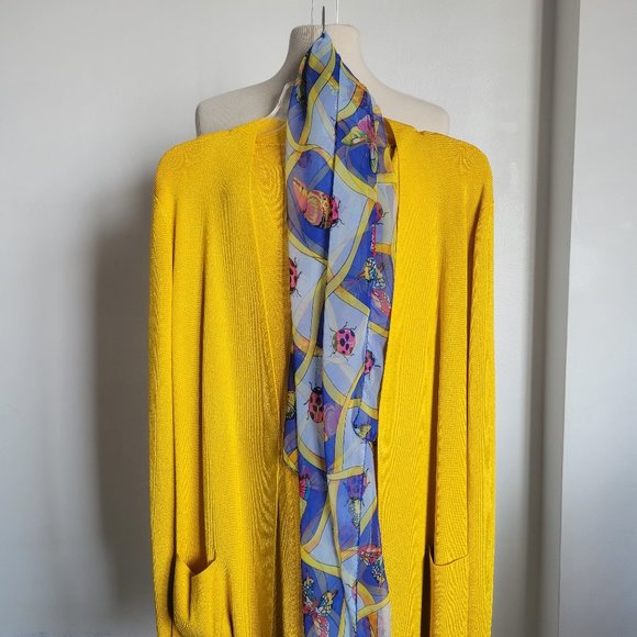 Anne Klein Sweaters - Anne Klein  Canyon Yellow 2-Piece Cardigan Set w/Sash Belt – Size S & M